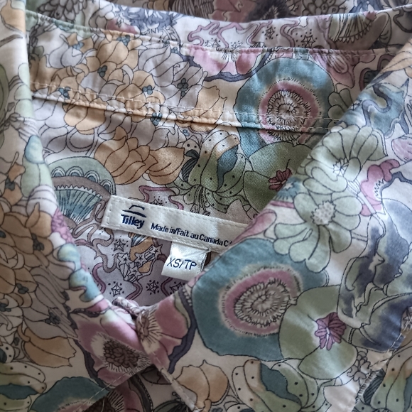 LIBERTY OF LONDON Pastel Floral Print Cotton Blouse XS - Picture 4 of 5